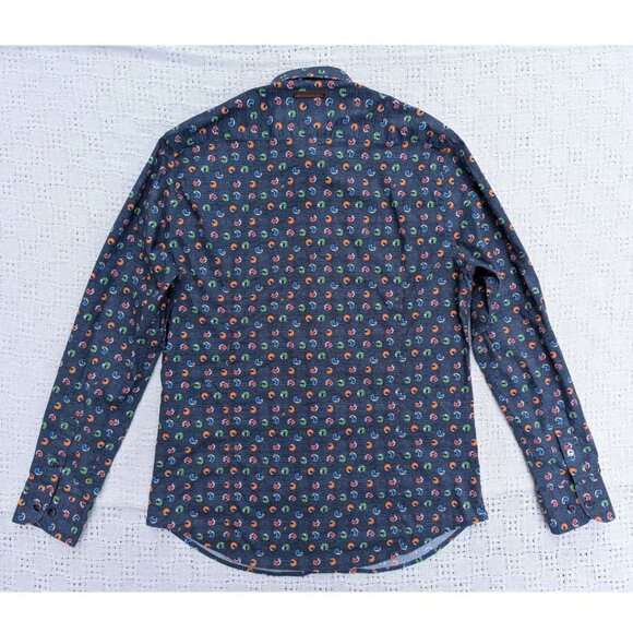 A Fish Named Fred Shirt Men's Button Up Long Sleeve Stretch Helmets Size M - Picture 4 of 11